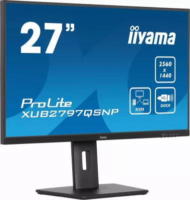 Monitor iiyama ProLite XUB2797QSNP-B1, 27", WQHD, LED, 1 ms, e zezë