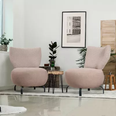 Set karrigesh 'wing', Atelier del Sofa, Loly, salmon