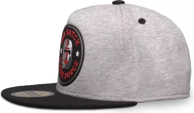 Kapele snapback Difuzed Star Wars: The Bad Batch Hunter, e rregullueshme, patch gome, gri e çelët