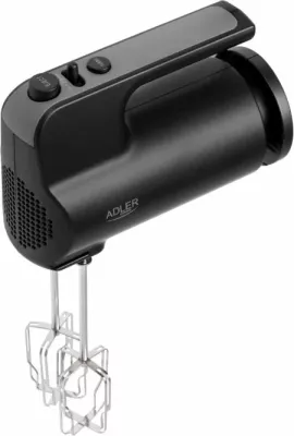 Mikser dore Adler AD4230, 5 shpejtësi, Turbo, 300W/550W, 4 shtojca, me tabakë ruajtjeje, i zi