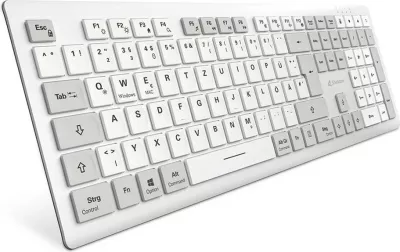 Tastierë Sharkoon OfficePal K30W, DE Layout, Rubberdome, e bardhë