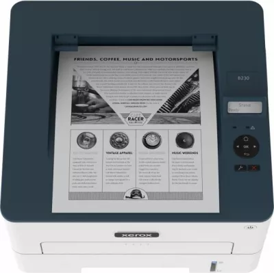 printer laser monokrom XEROX B230DNI A4, 34 faqe/min, duplex, Wi‑Fi/Ethernet, bardhë/gri