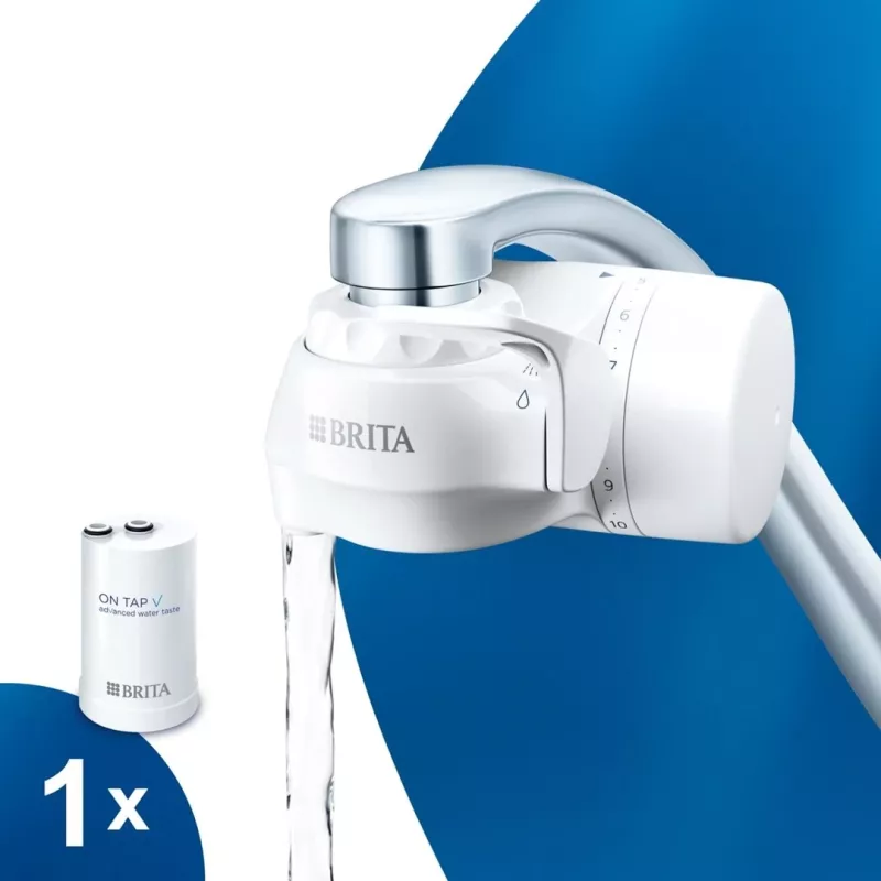 Sistemi i filtrit të ujit në çezmë Brita ON TAP V CU CE2, i bardhë