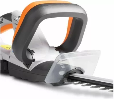 Trimer me bateri për gardh VONHAUS G-Series MPN 2515067 20V MAX 1.5Ah, teh 51 cm, prerje deri 15 mm, gri/portokalli, set me bateri+karikues+mbrojtës tehu
