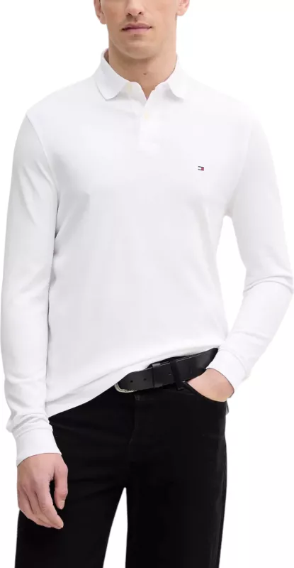 Maicë polo me mëngë të gjata për meshkuj Tommy Hilfiger 1985 Regular LS MW0MW20183, e bardhë [Madhësia: XXL]