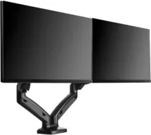 Mbajtëse tavoline për 2 monitorë ICYBOX IB-MS304-T deri 32\", VESA 75x75/100x100, me gas spring, e zezë