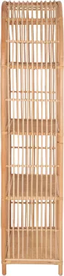 Raft librash FH9552 prej ratanit natyral, ngjyrë natyrale, 80x40x182H cm