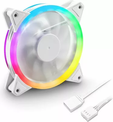 Ventilator kase SHARKOON SHARK Blades PWM RGB 120mm i bardhë