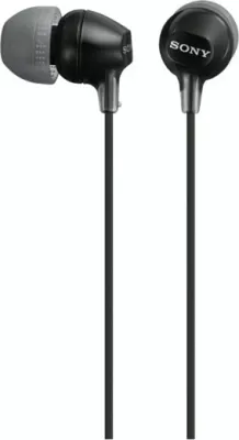 Kufje Sony MDR-EX15AP, me kabllo, mikrofon, të zeza