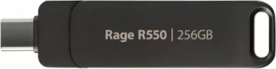 USB memorje PATRIOT Rage R550 256GB USB 3.2 Gen 1 + USB-C 100MB/s, e zezë