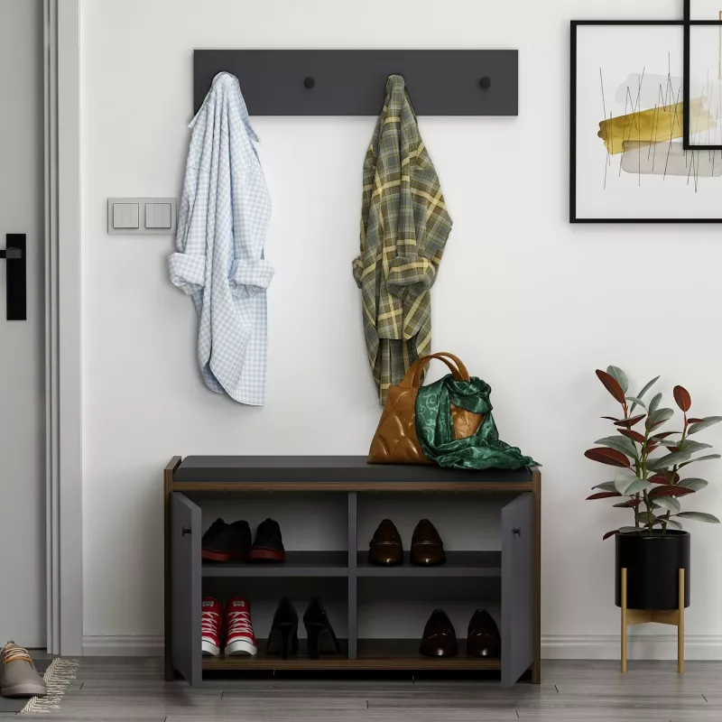 Dollap këpucësh Hanah Home, Zen, antracit