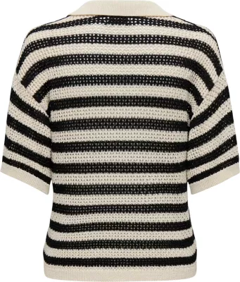 Maicë polo e thurur për femra Jacqueline de Yong JDYTIKKA 15332493, zezë-bezhë [Madhësia: M]