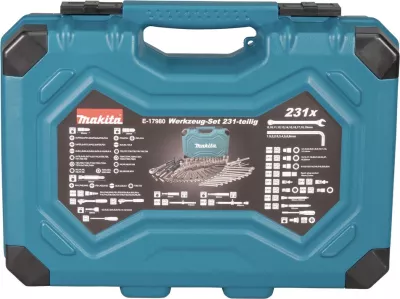 Set veglash Makita 231 copë, blu
