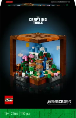 Set ndërtimi LEGO Minecraft 21265, The Crafting Table, 1195 pjesë, multikolor