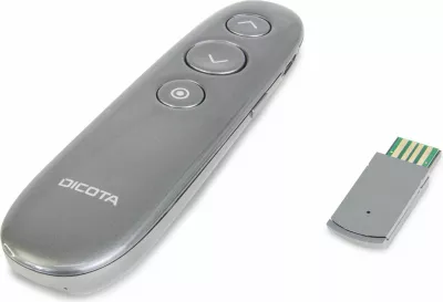 Prezantues wireless DICOTA, Virtual Presenter, 5 butona, laser pointer, gri