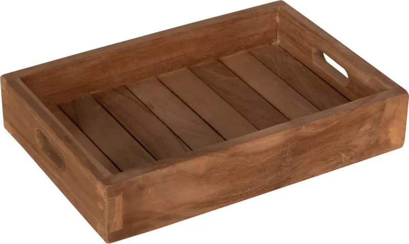 Set trey 3 pjesë, dru teak, ngjyrë natyrale, FH7894, 39x29x7 cm