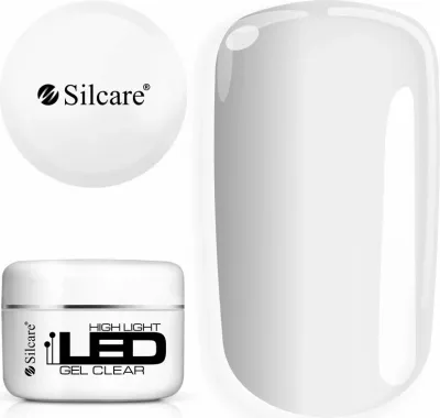 Xhel ndërtues për thonj për femra Silcare High Light LED Clear transparent 100g