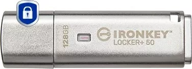 USB stick Kingston IronKey Locker+ 50 128GB, argjendtë