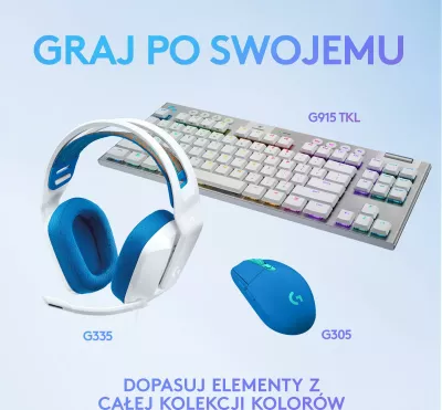 Kufje gaming Logitech G335 981-001018, me kabllo 3.5mm, on-ear, driver 40mm, me mikrofon, e bardhë