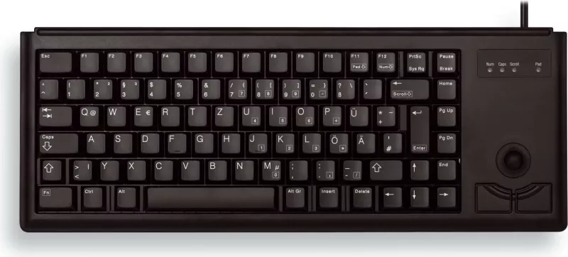 Tastierë Cherry G84-4400, QWERTZ, me trackball, USB, e zezë