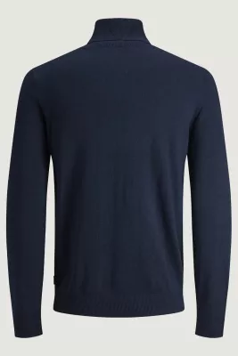 Xhemper për meshkuj Jack & Jones JJEEMIL Knit Roll Neck STS 12157417, blu [Madhësia: M]