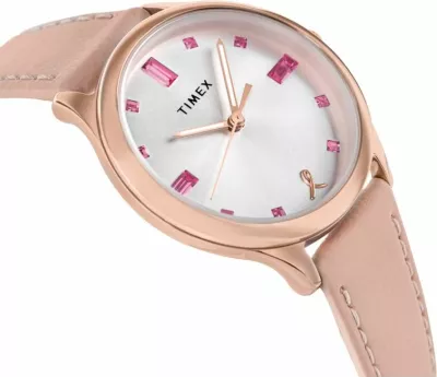 Orë dore femra TIMEX Dress TW2V95800, rozë e artë, set me kuti