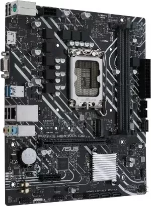 Pllakë amë ASUS PRIME H610M-K D4, Intel, LGA 1700, DDR4-SDRAM, 64 GB, micro ATX