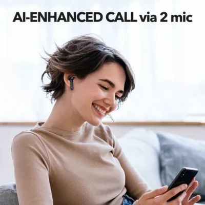 Kufje TaoTronics TT-BH1120 TWS Bluetooth 5.3, 10 mm, IPX5, 30 orë me kuti karikimi, e zezë/kuqe