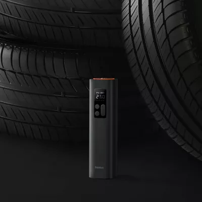 Kompresor mini për goma Baseus CRCQ000001, 12V, 120W, i zi