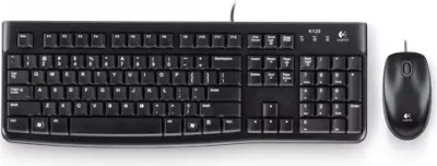 Set tastierë dhe maus Logitech MK120, USB, QWERTZ, i zi