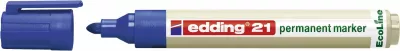 Marker permanent Edding 21 EcoLine 21/003/N ED, majë e rrumbullakët 1.5-3 mm, blu