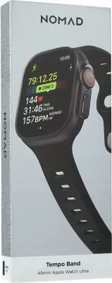 Rrip Smartwatch Nomad Tempo Band 49mm për Apple Watch Ultra 1/2/3, i zi