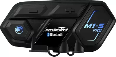 Interkom për motoçikletë Fodsports M1-S Pro, Bluetooth, i zi