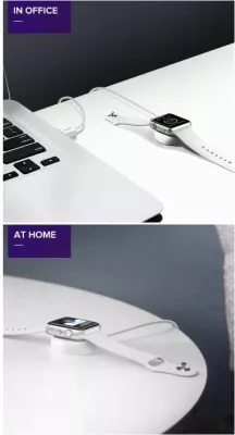 Karikues magnetik wireless për Apple Watch UGREEN 60969, USB-A + USB-C, 5V/1A, e bardhë