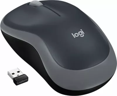 Maus wireless mini Logitech M185, nano USB, 3 butona, 10 m, zi-gri