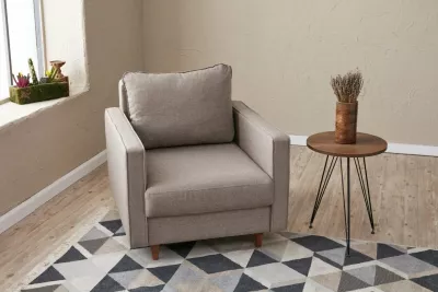 Karrige një vendëshe Atelier del Sofa, Eva, krem