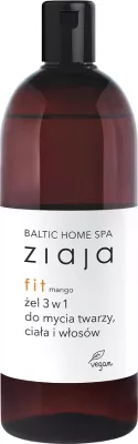 Xhel larës 3-në-1 për fytyrë, trup dhe flokë Ziaja Baltic Home Spa Fit për femra mango 500ml