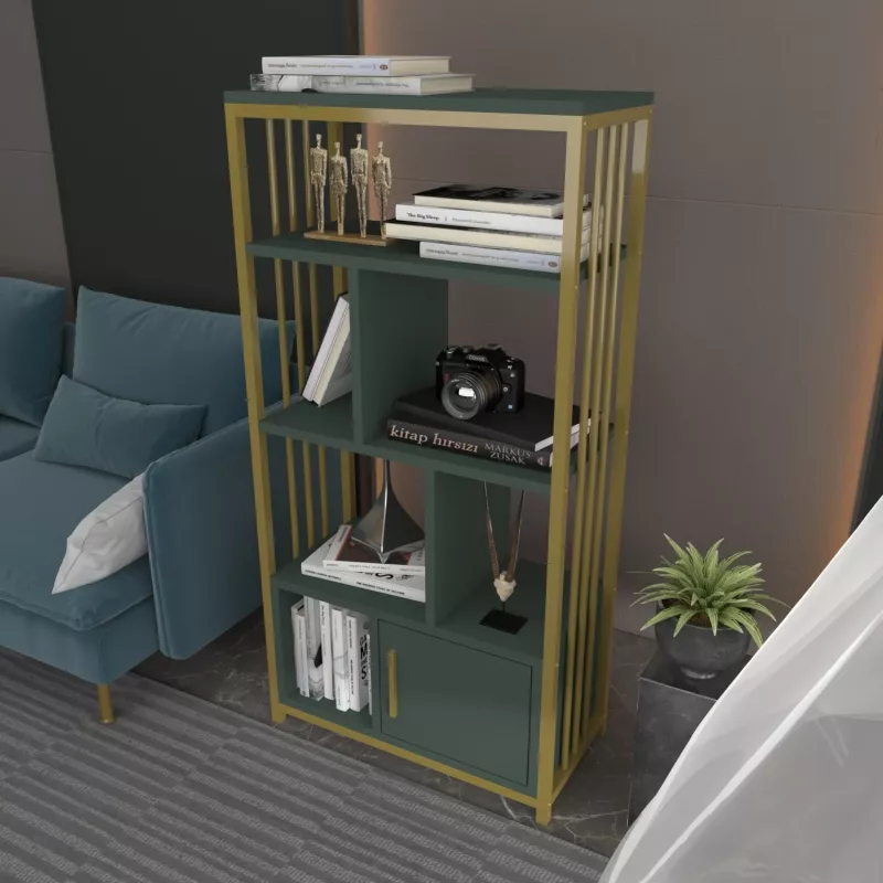 Raft librash Hanah Home, Valero, ngjyrë e gjelbër dhe ari