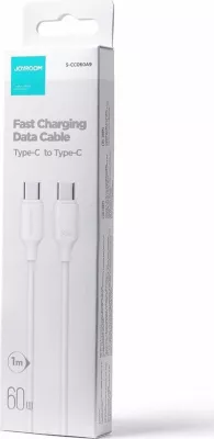 Kabllo USB-C në USB-C Joyroom S-CC060A9 (JYR545) 1 m 60W 480Mbps e bardhë