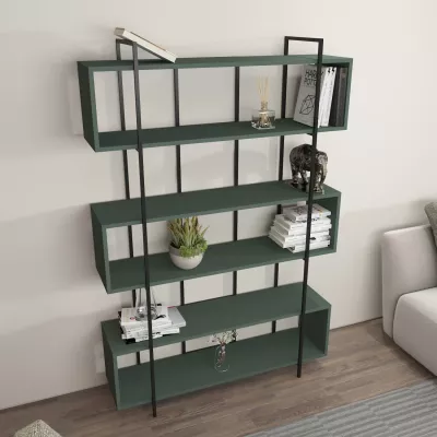 Raft librash Hanah Home, Bruti, ngjyrë e gjelbër dhe e zezë