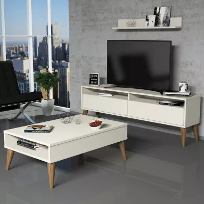 Set mobiljesh për dhomë dite Hanah Home, Best, krem