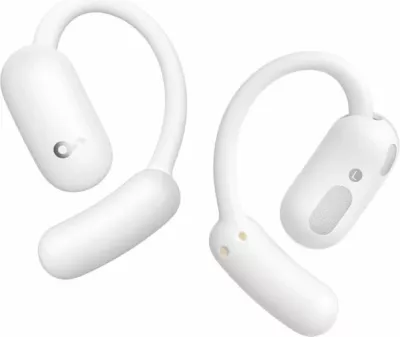 Kufje wireless ANKER Soundcore AeroFit 2 A3874G21, open-ear, Hi-Res LDAC, karikim wireless, IP55, me kuti karikimi, të bardha