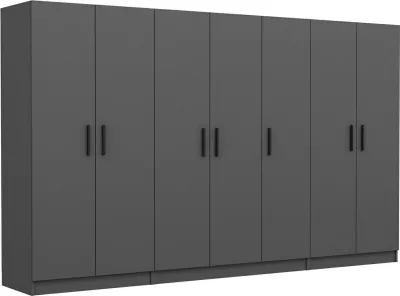 Dollap garderobe, ngjyrë antracit, Skye Decor, 315x210x52cm