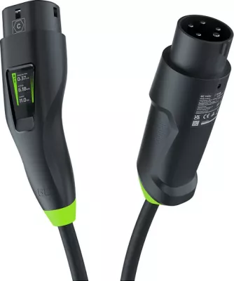 Stacion karikimi EV Green Cell Habu, 7 m, 2-në-1, 11 kW, i zi