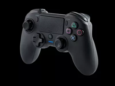 Kontroller wireless Nacon PS4 Asymmetric, deri 7 orë bateri, prizë 3.5mm, i zi