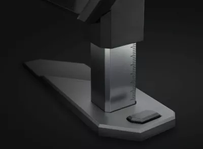 Mbajtës për kartel grafike Asus ROG Herculx 90DA0020-B09000, 72-128 mm, ARGB, i zi