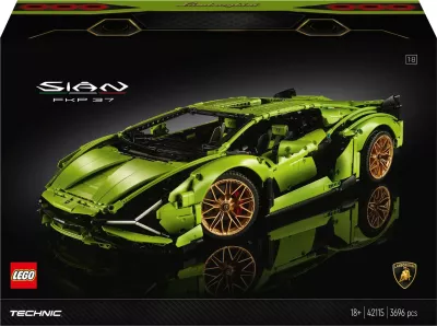 Set ndërtimi LEGO Technic Lamborghini Sián FKP 37, 8 vjeç e lart, Plastik, 457 pjesë, shumëngjyrësh