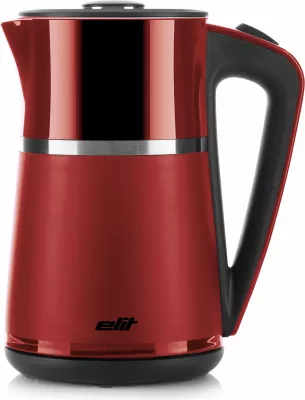 Çajnik elektrik Elit Elegance 1.7R 1.7L 2200W, mur i dyfishtë, e kuqe