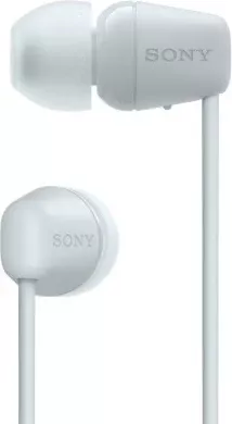 Kufje SONY WI-C100W, wireless, Bluetooth, 25 orë, të bardha