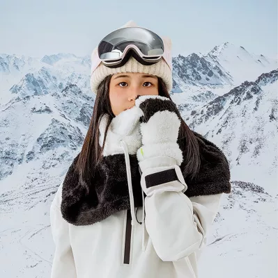 Balaklavë ski Qunature Panda, për fëmijë/të rritur, M, e zezë/e bardhë